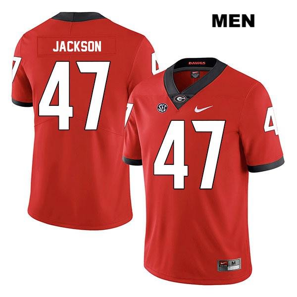 Georgia Bulldogs Men's Dan Jackson #47 NCAA Legend Authentic Red Nike Stitched College Football Jersey GFD2356WA